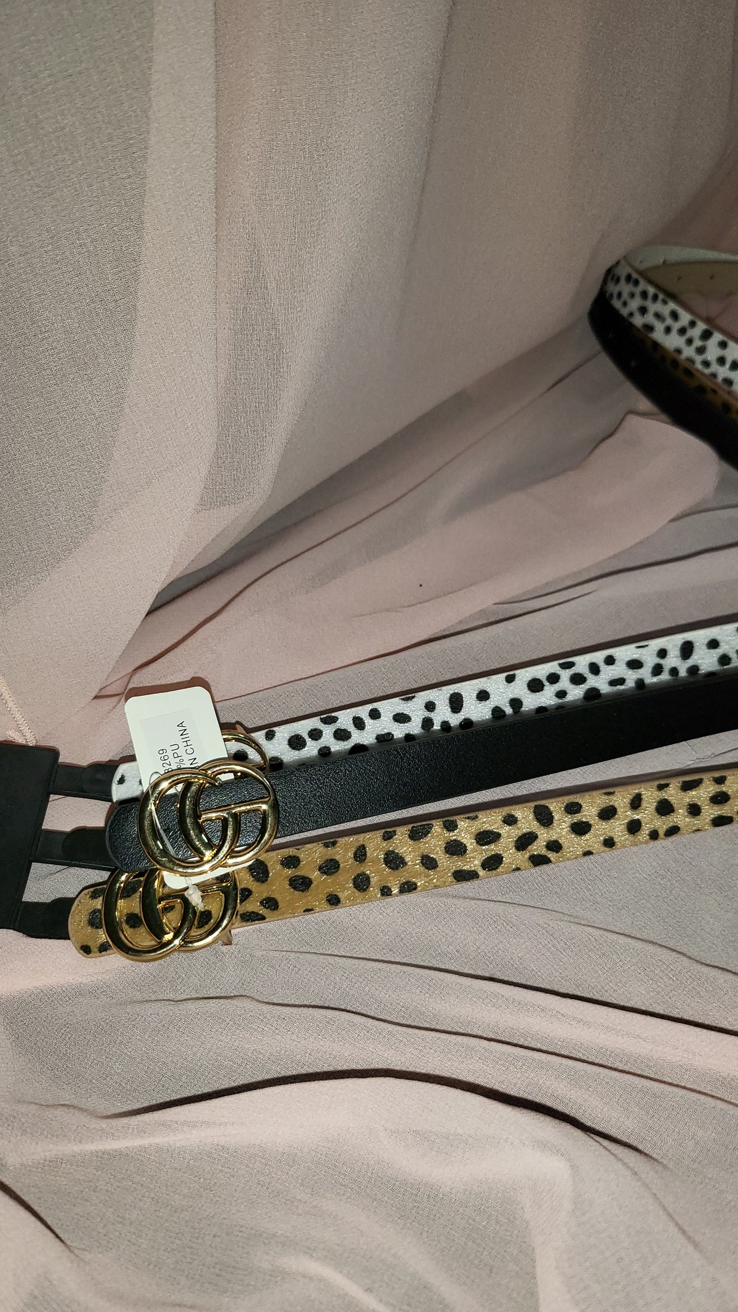 Multi Faux Animal Skin Belt