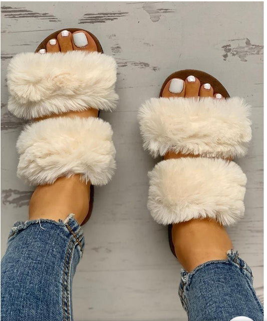 Fluffy Flat Shoes