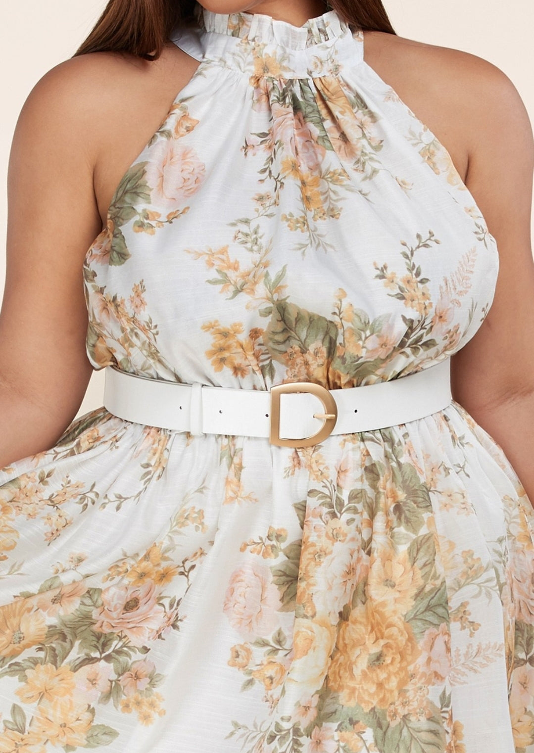 Floral Mini Dress - Ivory