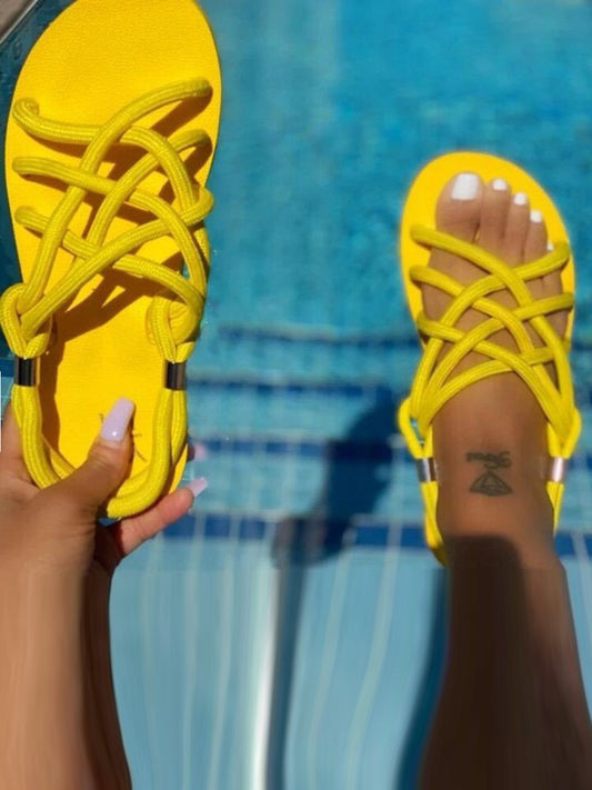 Rope Sandals (yellow)